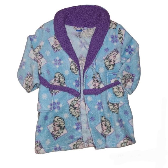 Girl Disney Elsa Robe Size 4T - Picture 1 of 5